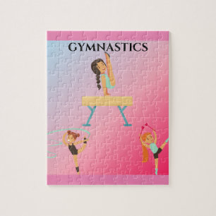 Puzzle de gymnastique pour fille.