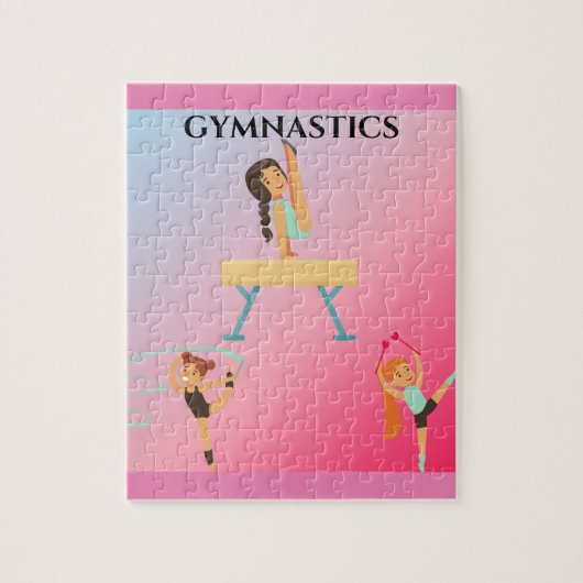 Puzzle de gymnastique pour fille. (Vertical)