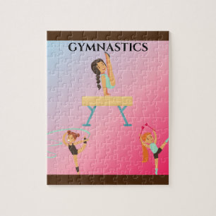 Puzzle de gymnastique pour fille.