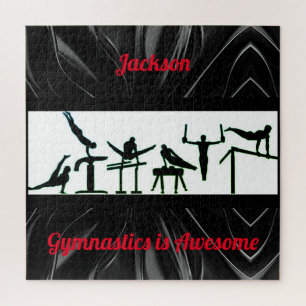 Puzzle de gymnastique pour garçons avec son nom !