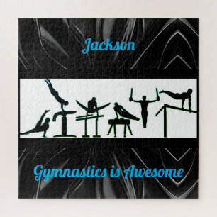 Puzzle de gymnastique pour garçons avec son nom !