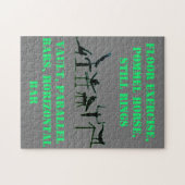 Puzzle de gymnastique pour garçons en gris / vert (Horizontal)