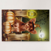 Puzzle de Halloween de chien Chihuahua (Horizontal)