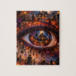 Puzzle de Halloween gothique surréaliste d'oeil