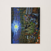 Puzzle de Halloween, sorcières, école, université (Vertical)