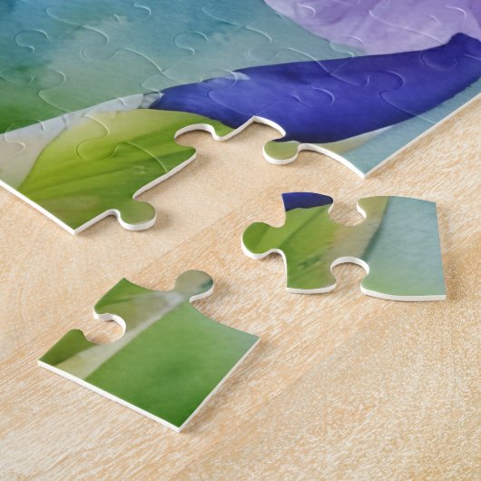 Puzzle de jardin fleuri d'Iris violet (Côté)