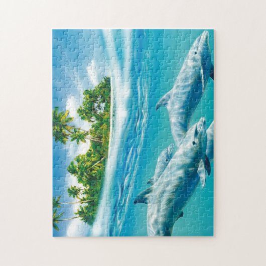 Puzzle de jeu de dauphins (Vertical)