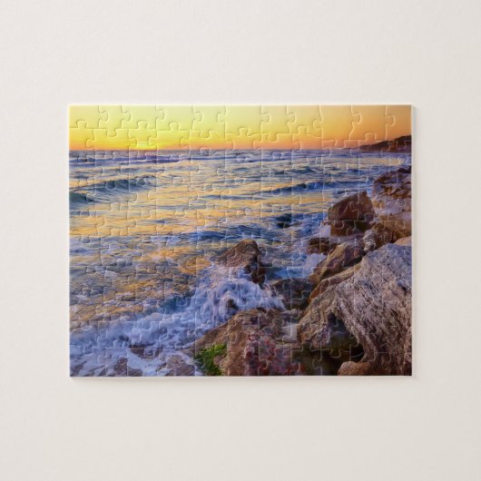 Puzzle de jeu - Scène de coucher de soleil sur la (Horizontal)