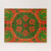 Puzzle de jigsaw orange et vert Kaleidoscope (Horizontal)