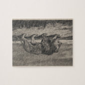 Puzzle de la carte de lion vintage (Horizontal)