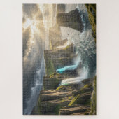 Puzzle de la cascade côtière de l'île des légendes (Vertical)