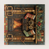 Puzzle de la cheminée de Noël Steampunk (Horizontal)