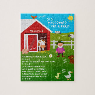 Puzzle de la comptine d'Old MacDonald