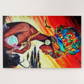 Puzzle de la Dame Africaine (Horizontal)