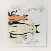 Puzzle de la famille de trois chats (Horizontal)