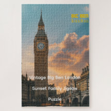 Puzzle de la famille du coucher de soleil de Big B