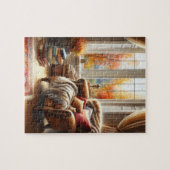 Puzzle de la fenêtre d'automne (Horizontal)