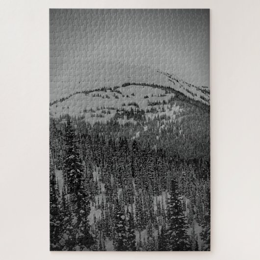 Puzzle de la forêt de neige blanche (Vertical)