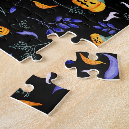 Puzzle de la forêt d'Halloween (Côté)