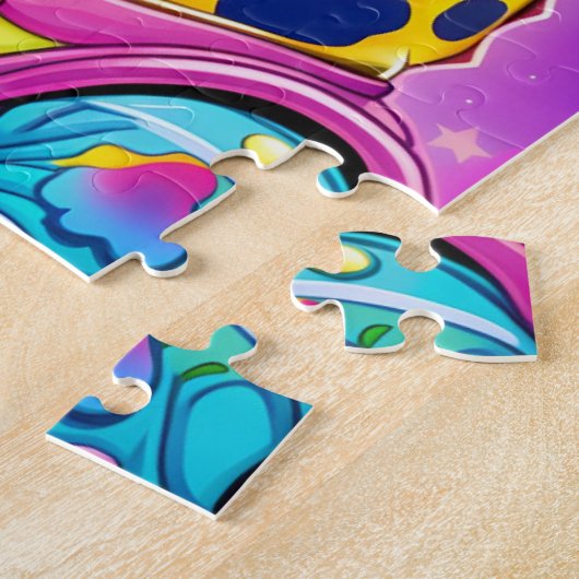 Puzzle de la girafe spatiale (Côté)