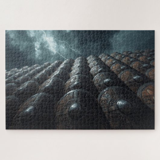 Puzzle de la muraille de boucliers vikings (Horizontal)