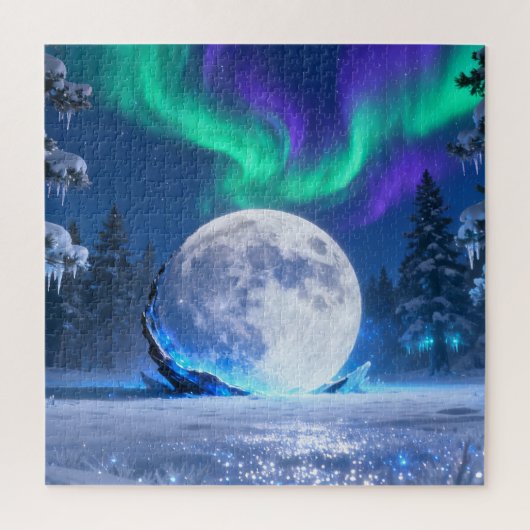 Puzzle de la pleine lune aurorale (Vertical)