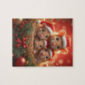 Puzzle de la souris de Noël (Horizontal)