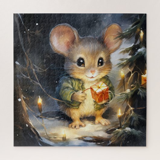 Puzzle de la souris de Noël (Vertical)
