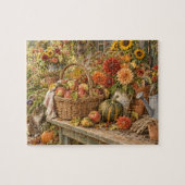 Puzzle de la table de récolte d'automne (Horizontal)