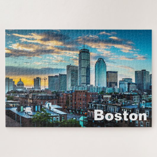 Puzzle de la ville de Boston Massachusetts (Horizontal)