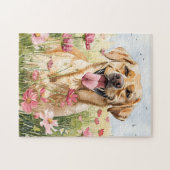 Puzzle de Labrador Retriever à l'aquarelle (Horizontal)