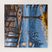 Puzzle de lac hivernal cosy (Horizontal)