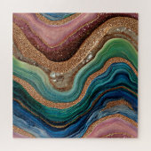 Puzzle de l'agate de glitter bohème (Horizontal)