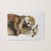 Puzzle de l'amour de la loutre mignonne (Horizontal)