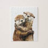 Puzzle de l'amour de la loutre mignonne (Vertical)