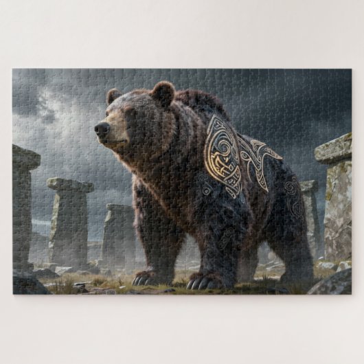 Puzzle de l'animal spirituel celtique ours (Horizontal)