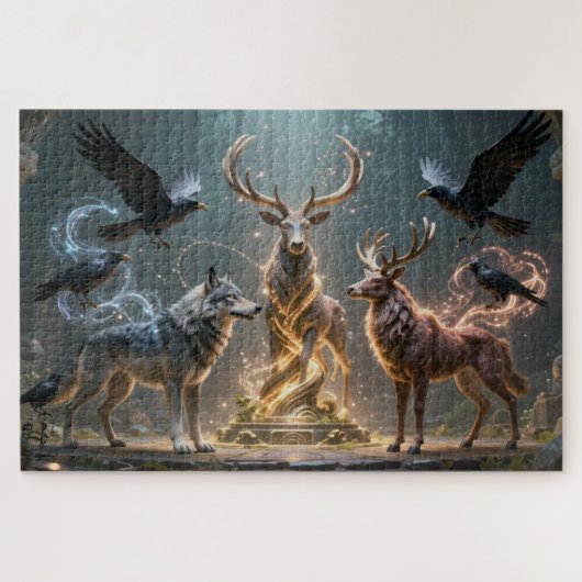 Puzzle de l'animal totem de l'esprit celtique (Horizontal)