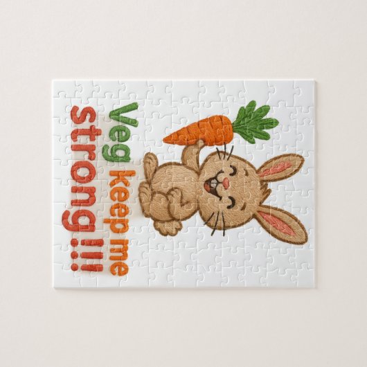 Puzzle de lapin avec vegie (Horizontal)