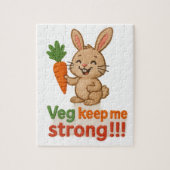 Puzzle de lapin avec vegie (Vertical)