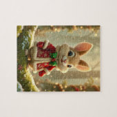 Puzzle de lapin de Noël (Horizontal)