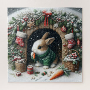 Puzzle de lapin de Noël
