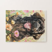 Puzzle de l'aquarelle de Terre-Neuve (Horizontal)