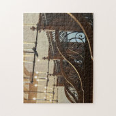 Puzzle de l'écurie de chevaux d'autrefois (Vertical)