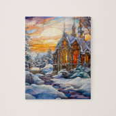 Puzzle de l'église d'hiver (Vertical)