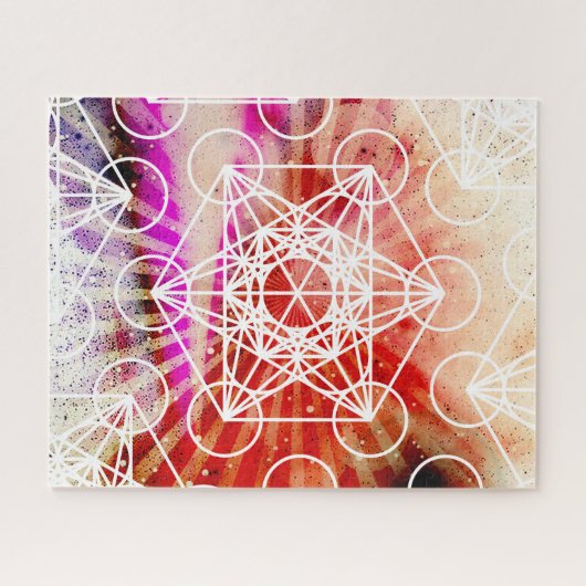Puzzle de l'espace du cube de Metatron 520 (Horizontal)