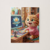Puzzle de l'exploit Cute Cat Coder (Vertical)