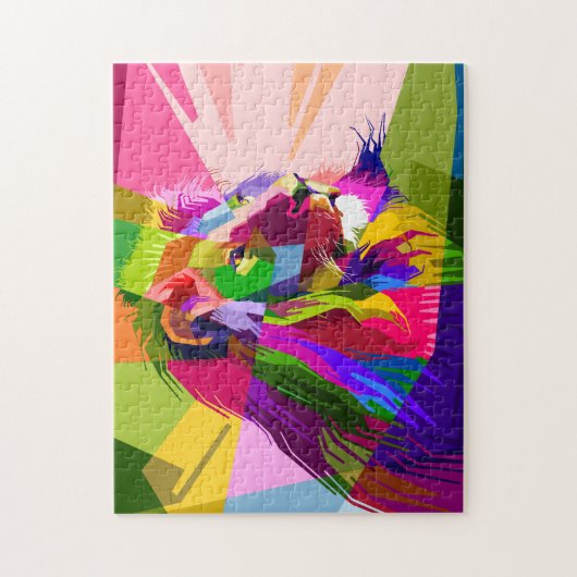 Puzzle de Lion coloré (Vertical)