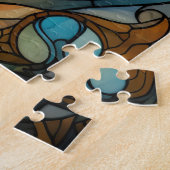 Puzzle de Lion en verre tendu (Côté)