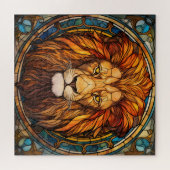 Puzzle de Lion en verre tendu (Horizontal)