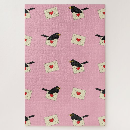 Puzzle De l'oiseau noir avec amour (Vertical)